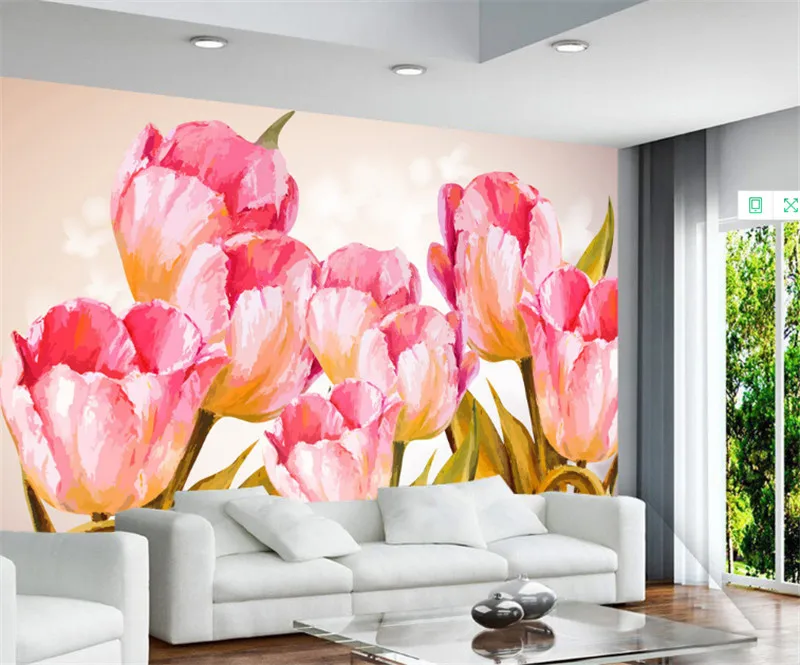 Пользовательские Современные 3d нетканые обои любого размера расписные вручную
