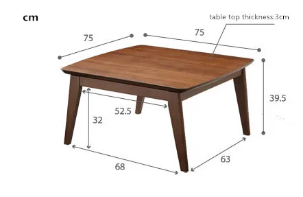 Современная мебель для дома Kotatsu стол из массива ясеня, деревянная мебель в японском стиле, пол для гостиной с низким подогревом, деревянный стол