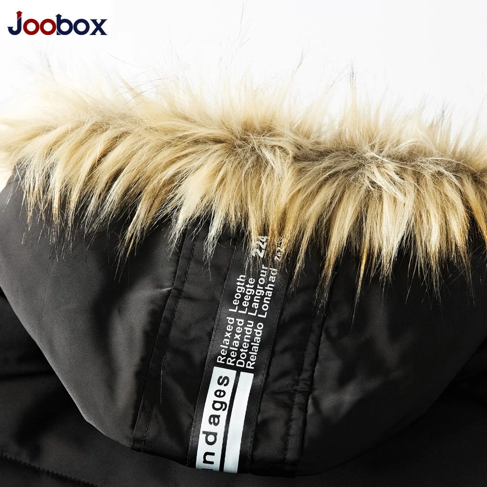 JOOBOX 2018 зимняя куртка теплые куртки пальто для мужчин высокое качество черная