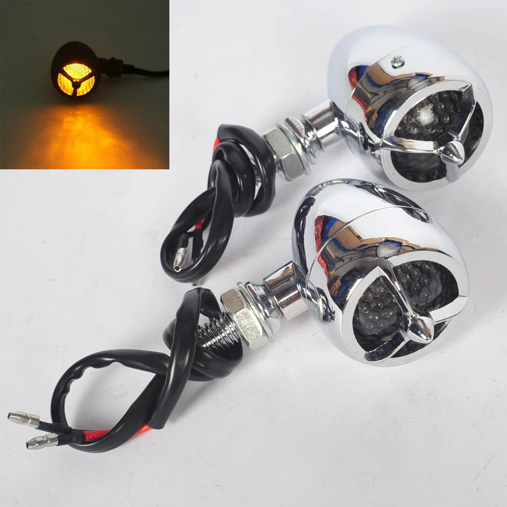 M10 хром аксессуары для мотоциклов пуля светодиодный указатель поворота