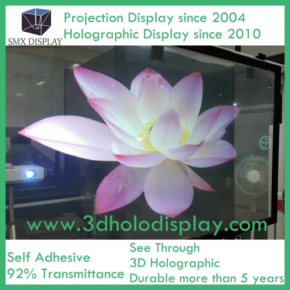 

1,52x10 м голографические проекции экран пленка 3D Holo магазин окно реклама