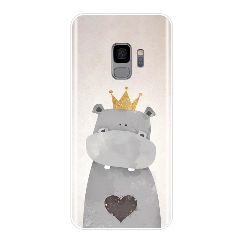 Мягкая задняя крышка для samsung Galaxy S5 S6 S7 Edge S8 S9 Plus розовый поросенок Медведь чехол для телефона силиконовый для samsung Galaxy Note 4 5 8 9