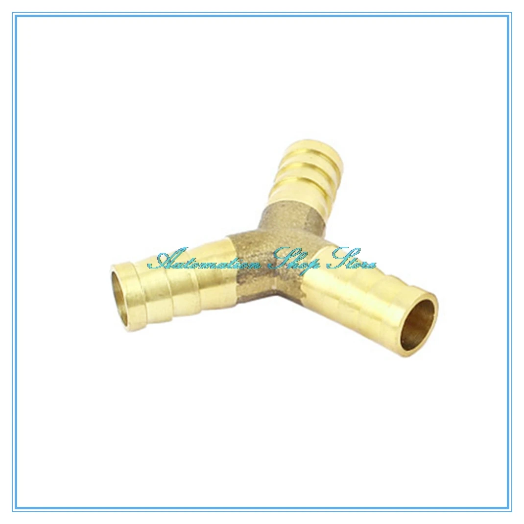 

5pcs 12mm to 12mm Y Shaped Quick Joint Air Pneumatic Pipe Fittings Gold Tone