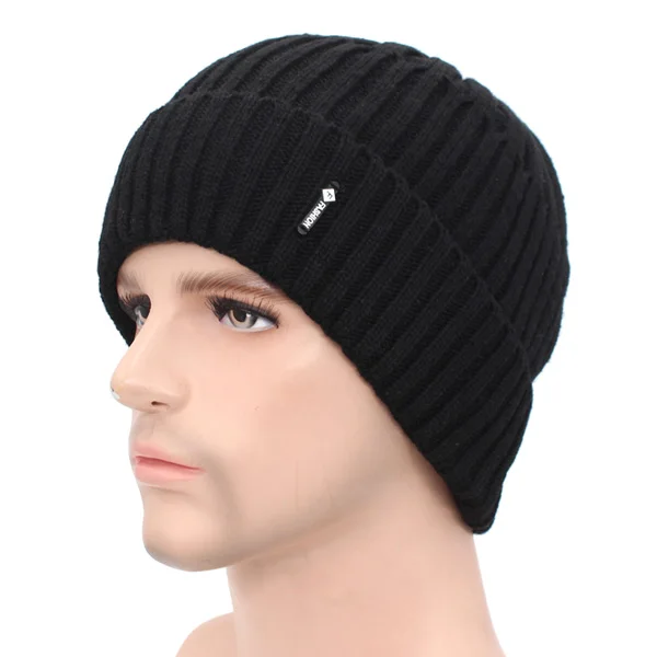 black hat AETRUE, вязаная шапка, шарфы, мужские, Skullies Beanies, зимняя шапка для мужчин и женщин, шапка, модный бренд, Gorras, теплая шерстяная Мужская шапочка - Цвет: black hat
