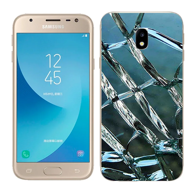 Чехол для Samsung Galaxy J3 2017 силиконовый чехол накладка с рисунком задняя крышка J330