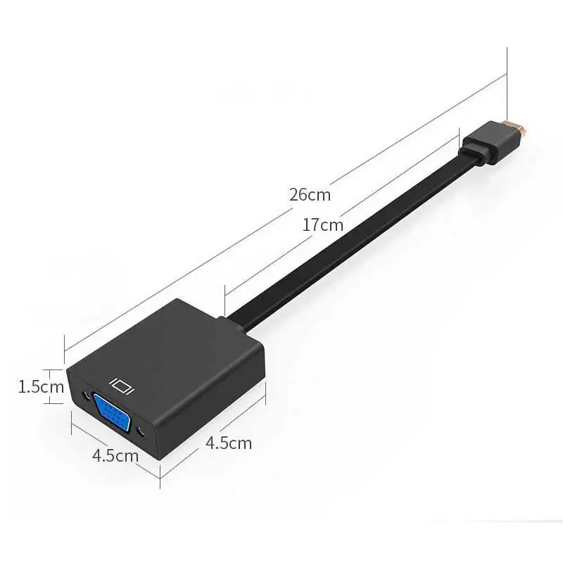 Rovtop HDMI к VGA адаптер Мужской Famale конвертер 1080P цифровой аналоговому Видео Аудио для