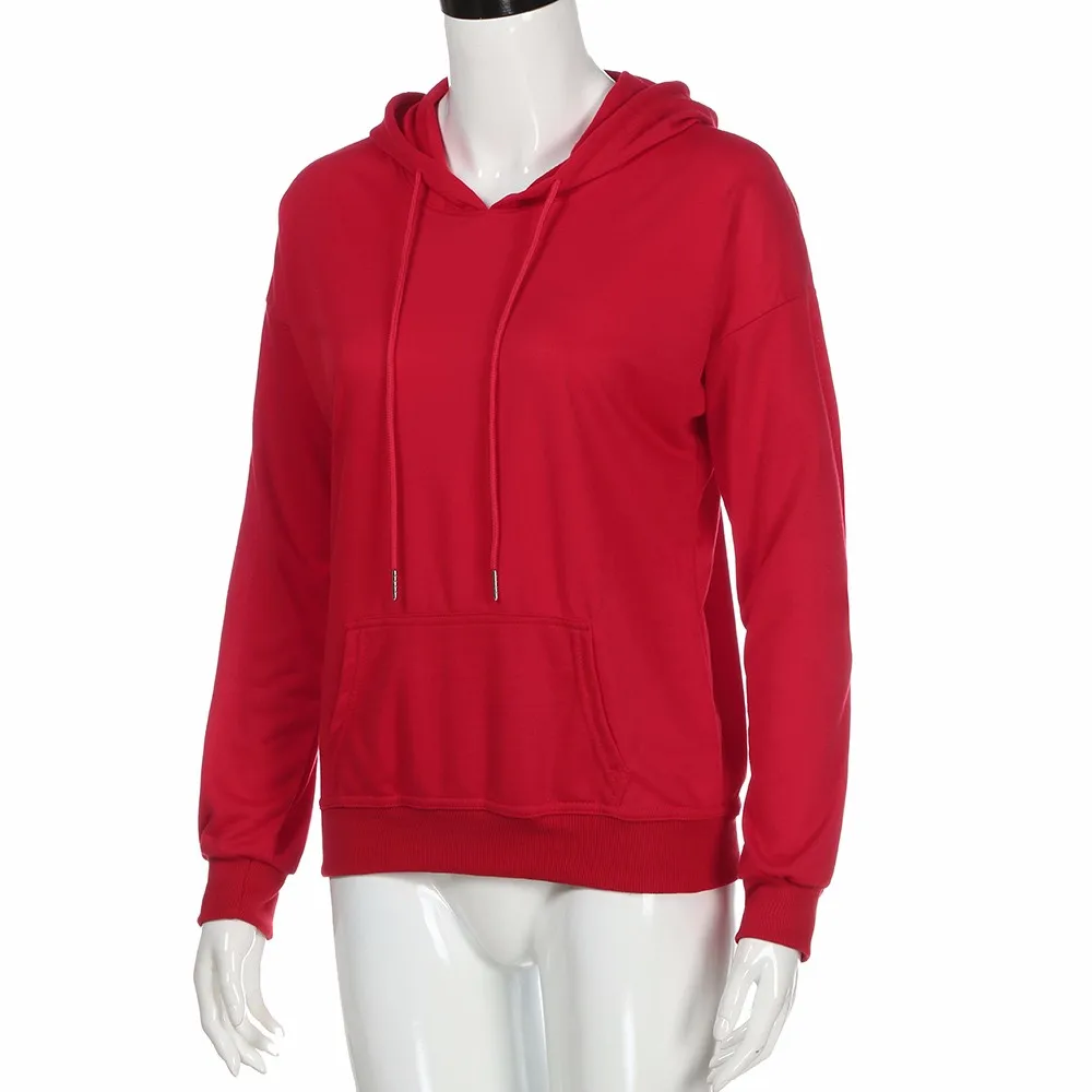 Женская толстовка большого размера Pulse повседневная Красная с капюшоном и