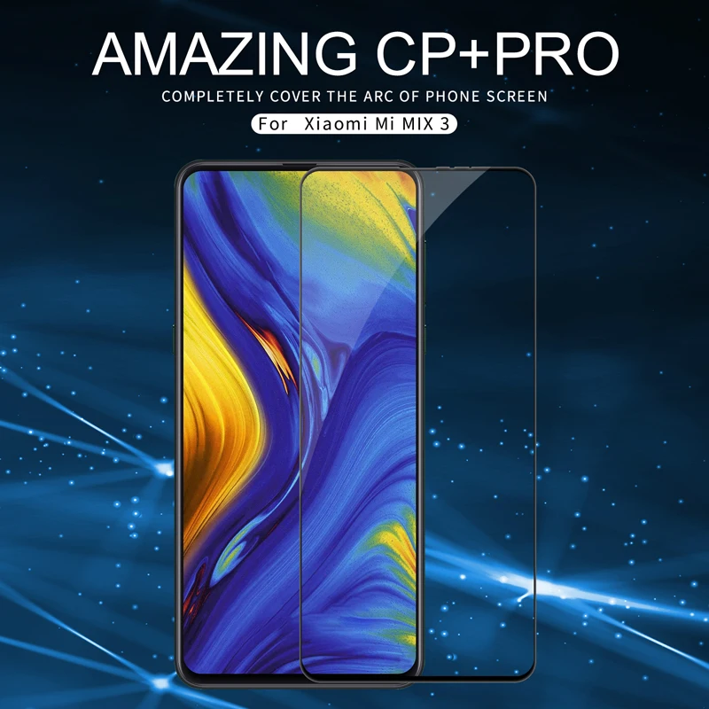 for Xiaomi Mi Mix 3 Tempered Glass Mix3 Screen Protector Nillkin CP+PRO Anti-Explosion Full Cover Glass for Xiaomi Mi Mix3 Glass