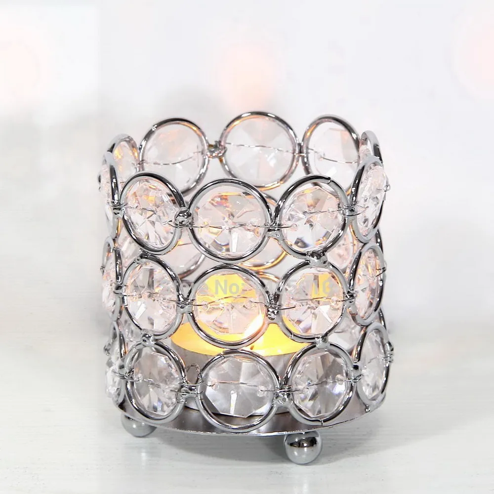 Счастливое дерево украшенное акриловыми бусинами держатель для свечи маленький