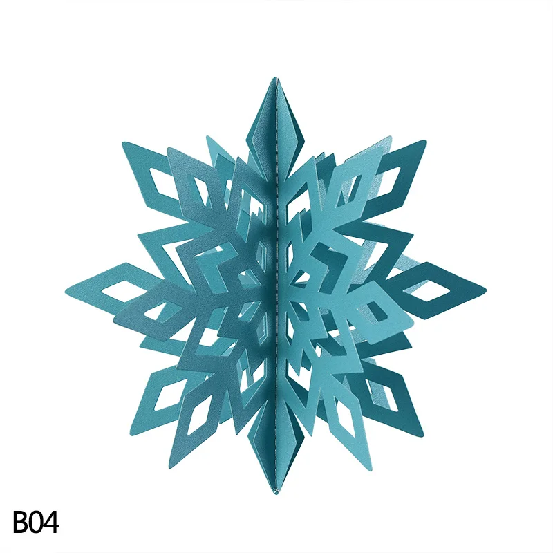 B04 6 шт./компл. 3D Снежинка из бумаги Гирлянда Рождество праздник фестиваль для украшения детского душа день рождения украшение дома - Цвет: B04