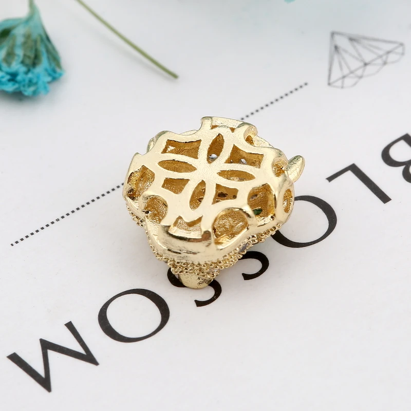 Micro Pave CZ горный хрусталь черный леопард бисер талисман животных для DIY бисера