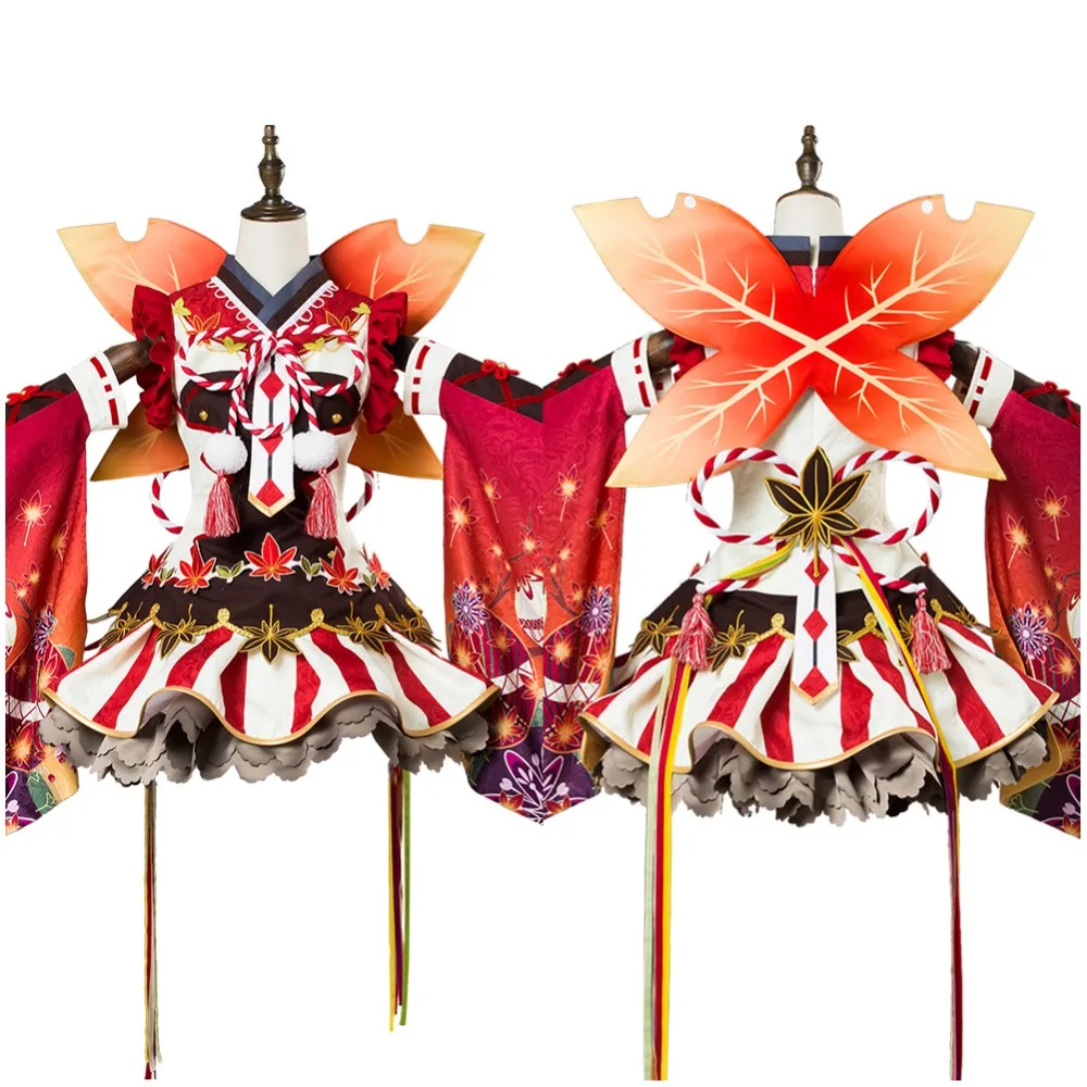 LoveLive Косплей Рубин куроза акурес кленовые листья Ver кимоно костюм для девочек