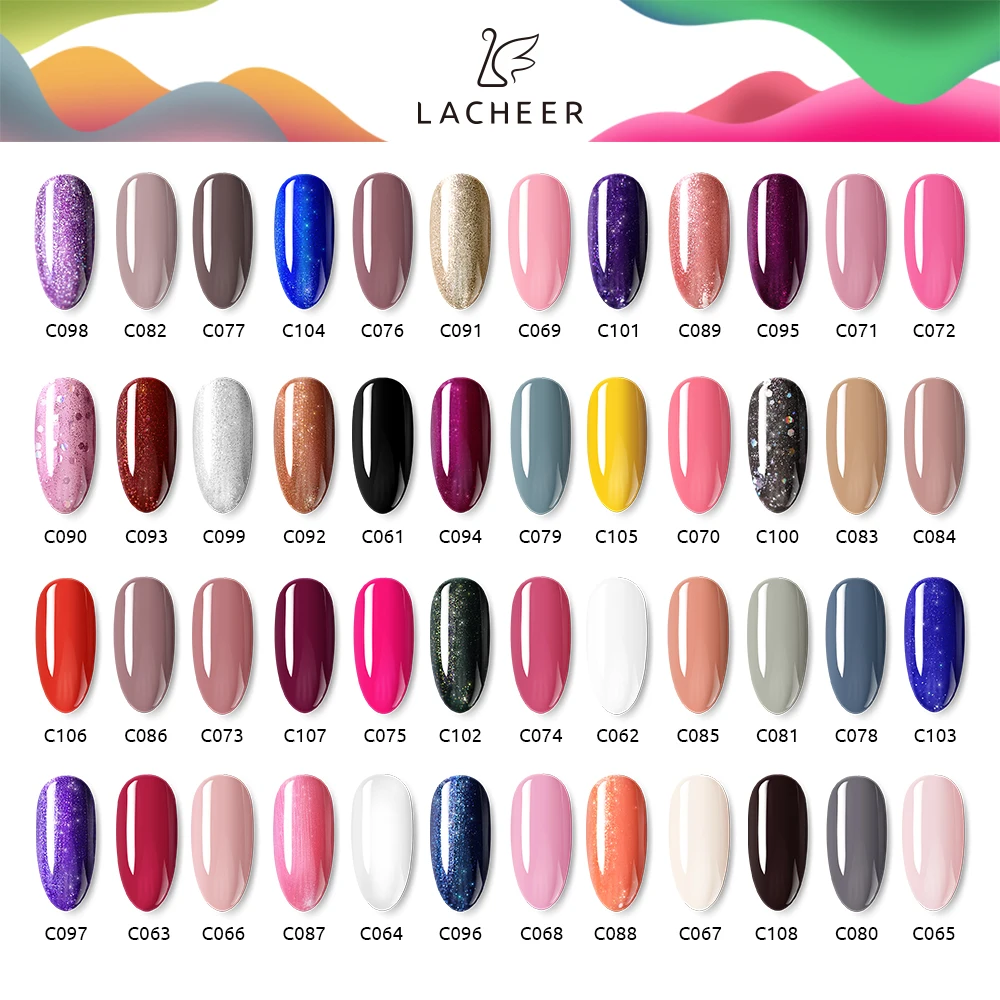 Lacheer 10 шт./лот набор гелей для ногтей впитывающийся УФ/светодиодный гель основа