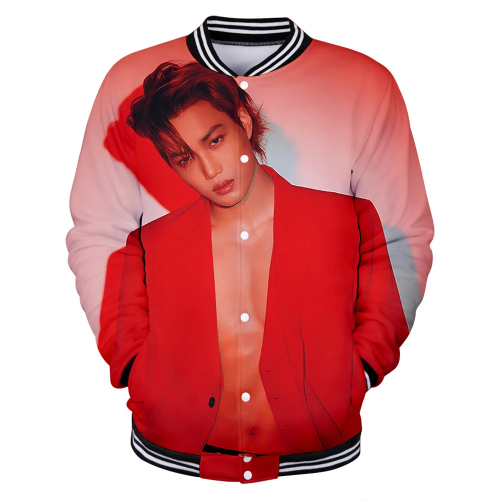 Бейсбольные куртки 3D EXO Love Shot для женщин и мужчин новинка 2019 корейская мода