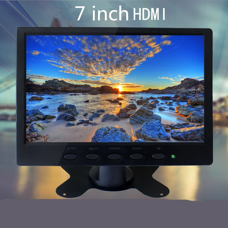 Промышленный монитор 7 дюймов с входом HDMI/AV/VGA/BNC для компьютера TFT светодиодный