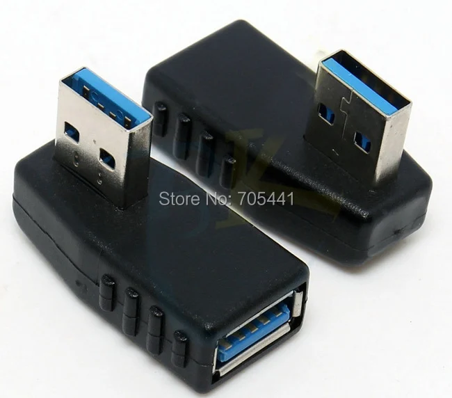 2 шт./лот 90 градусов вертикальный правый угловой USB 3 0 Штекерный разъем адаптера