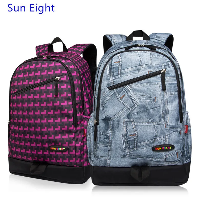 Sun Eight этнические рюкзаки для девочек-подростков остыть женщины мешок школы моды