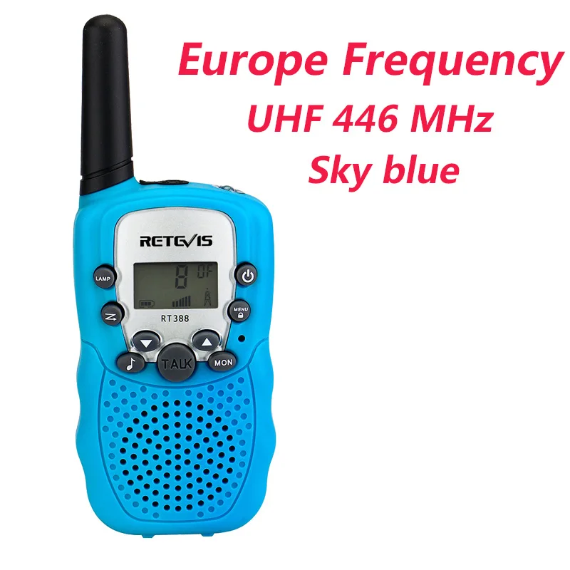 Europe Sky blue 1 шт. мини-рация, детское радио Retevis RT388 0,5 Вт UHF 462-467 МГц, американское Портативное двухстороннее радио J7027 - Цвет: Europe Sky blue