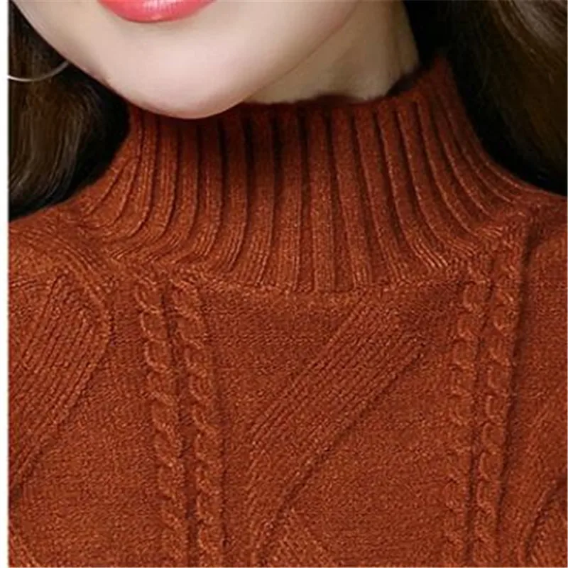 

Women Winter Sweater Mini Dress 2019 New Turtleneck Female Autumn Knitted Sweater And Pullovers Slim Thicken Bottom KnitwearQ967