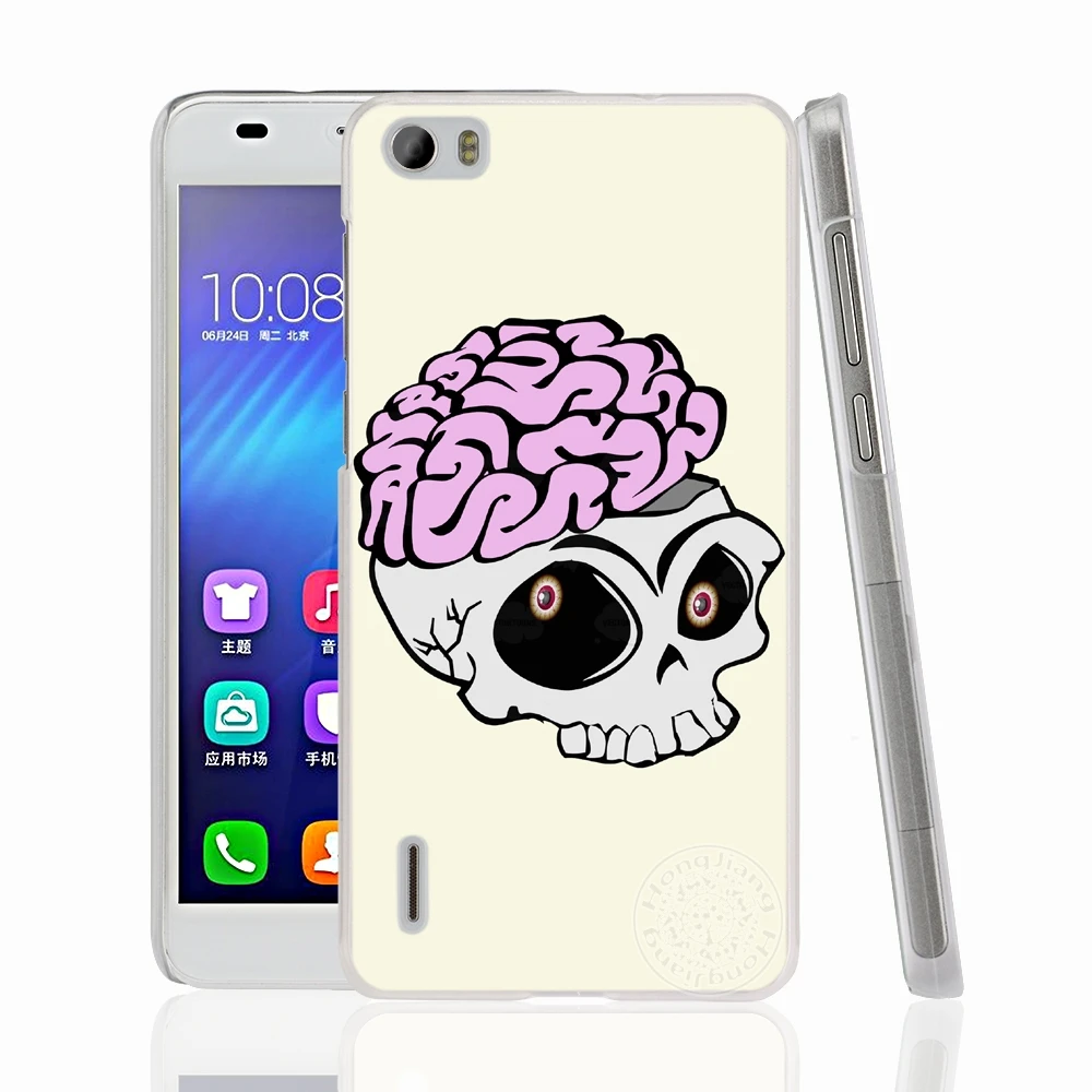 HAMEINUO Хэллоуин череп мультфильм сотовый телефон чехол для huawei honor 3C 4A 4X 4C 5X 6 7 8 Y3 Y5 Y6