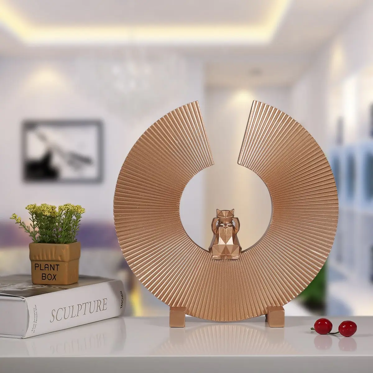 Tooarts Современная Скульптура Фортуна кот скульптура из смолы современное