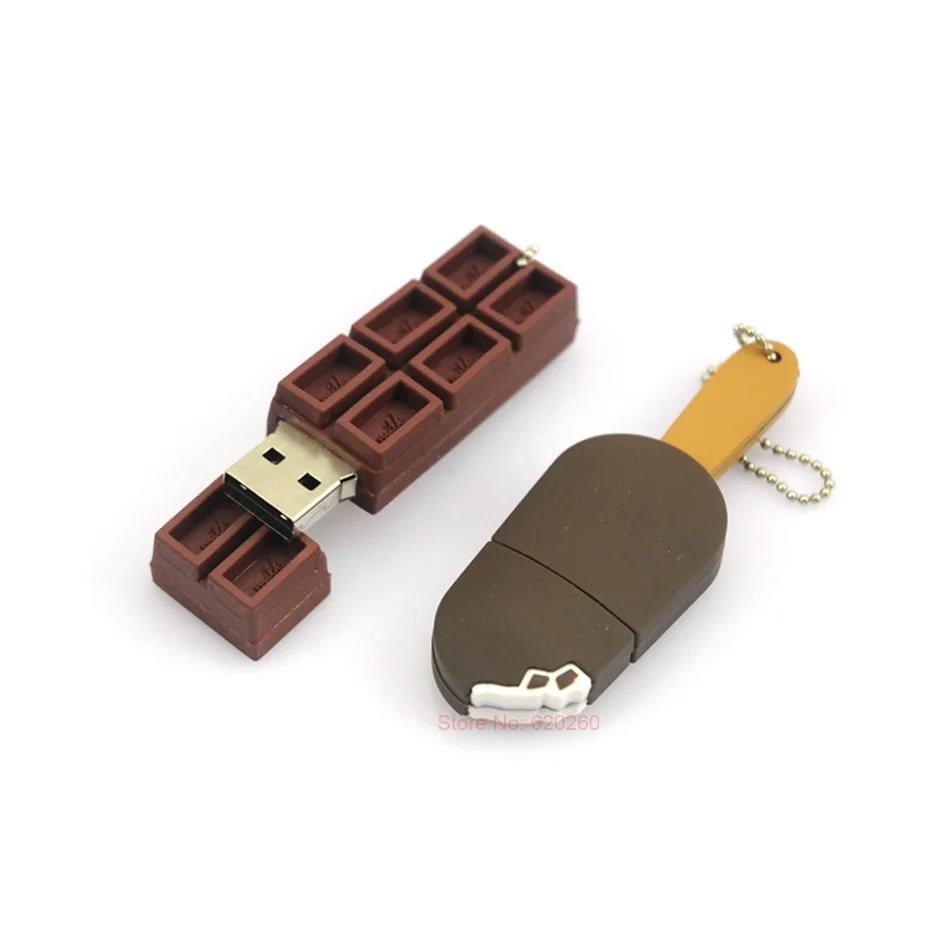 64 Гб карту флэш-памяти с интерфейсом usb шоколадное мороженое Флеш накопитель Стик
