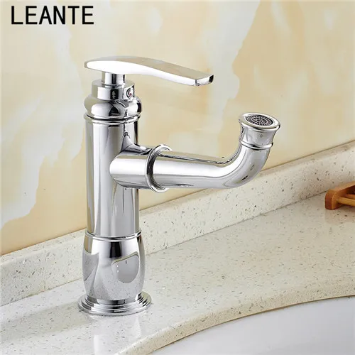 LEANTE Copper single hole basin faucet hot and cold water sanitary ware 9017 | Обустройство дома