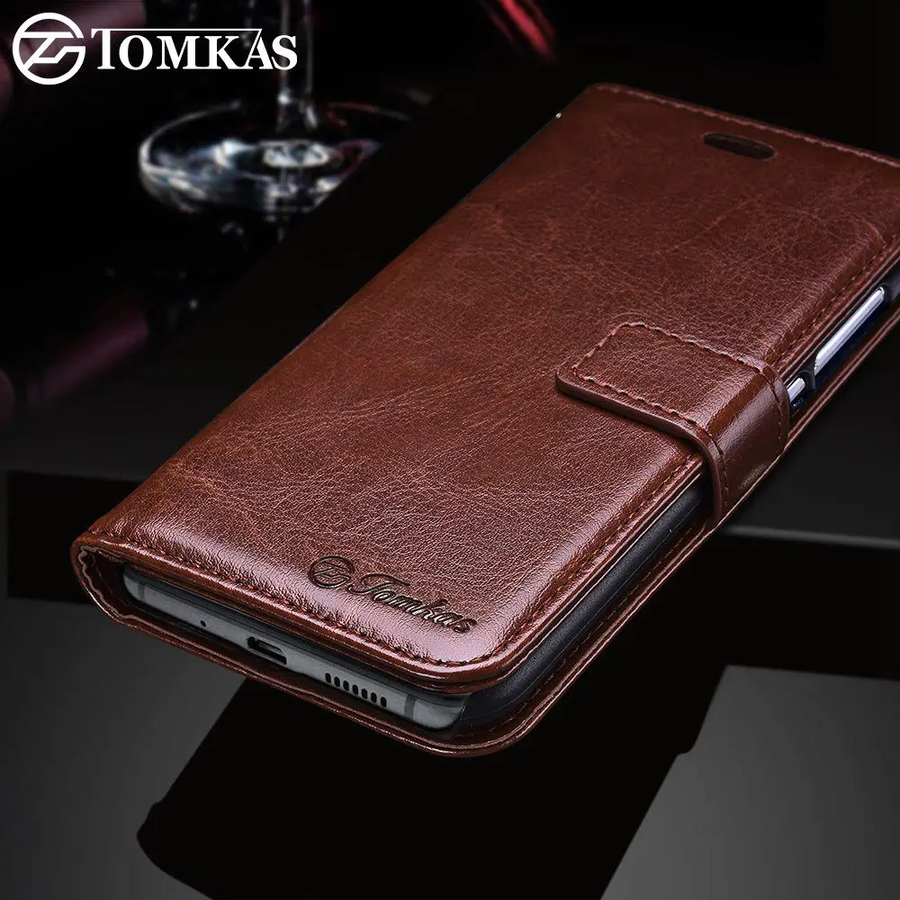 Tomkas Чехлы для huawei P10 Lite случае Filp Кожаный чехол телефона с отделением бумажника