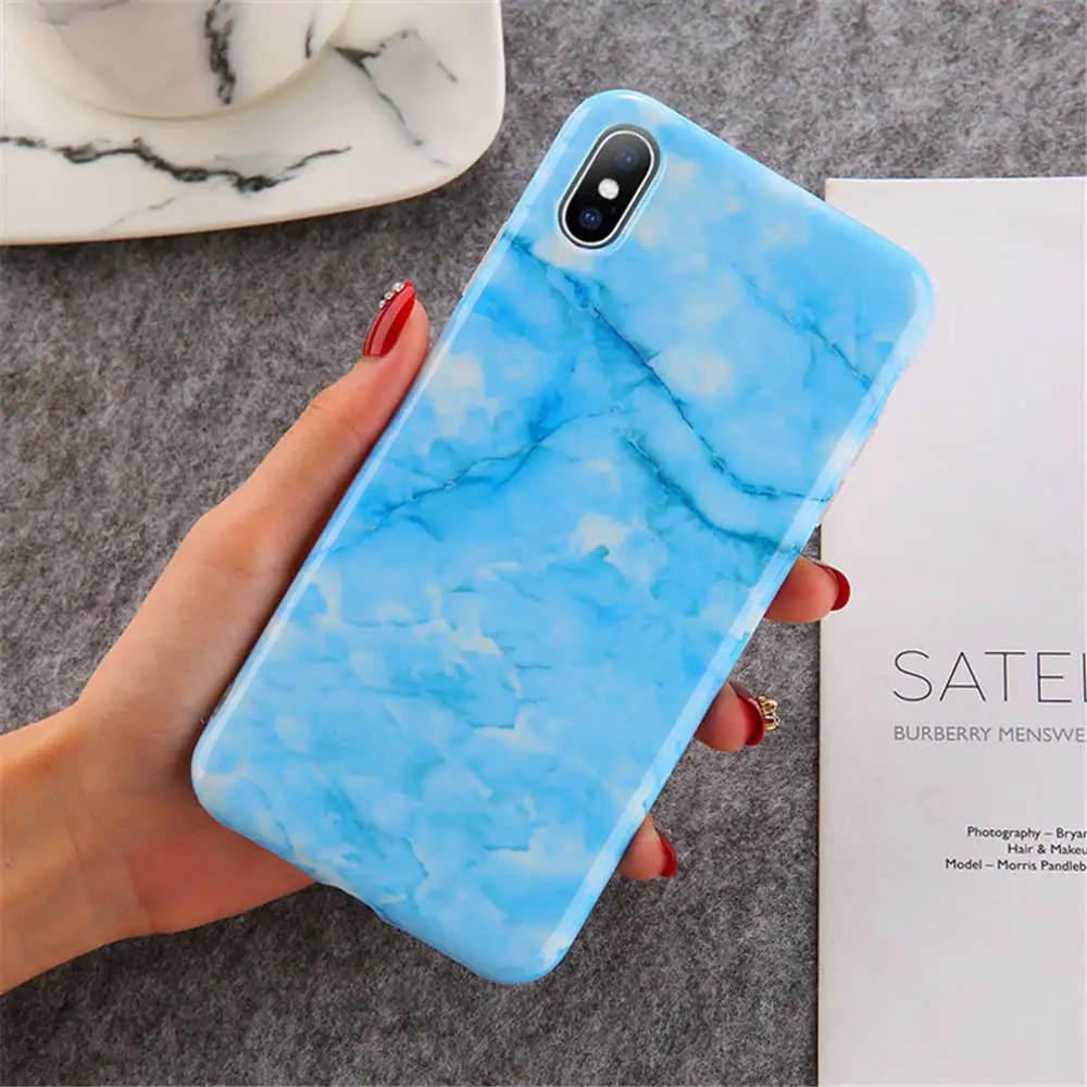 Moskado Роскошный Мраморный чехол для iPhone XS Max 7 8 6 6S Plus X XR XS гранитный камень текстура чехол для телефона мягкий IMD силиконовый чехол