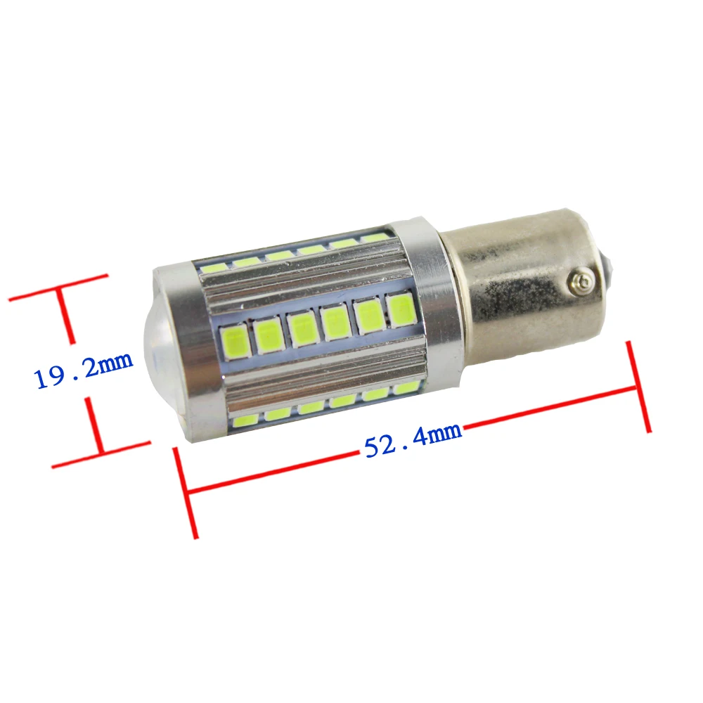 50 шт. Белый 1156 P21W Ba15s 33 2835 SMD светодиодный стоп-сигнал задний светильник 12В |