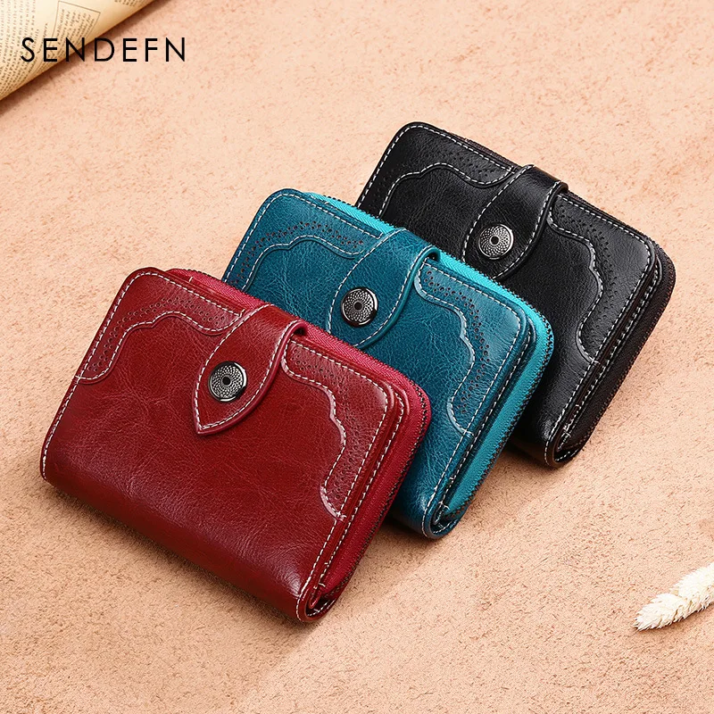 Sendefn Фирменная Новинка Для женщин женские кошельки и кошельки короткий кожаный бумажник женские кошельки женские небольшой кошелек для монет/визитница зажим для денег кошелек женский кожаный портмоне женское