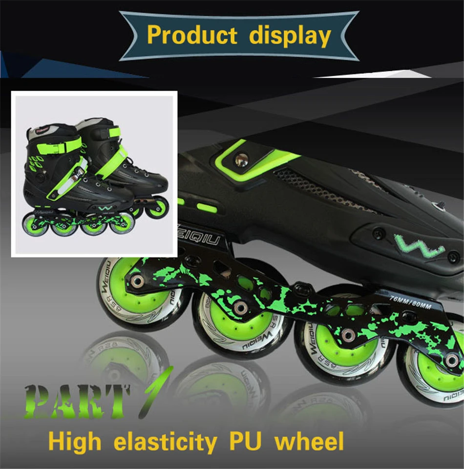 Роликовые коньки Профессиональные уличные скольжение слалом Quad Skate обувь Patines En Linea хорошие как Seba роликовые коньки для взрослых IA60