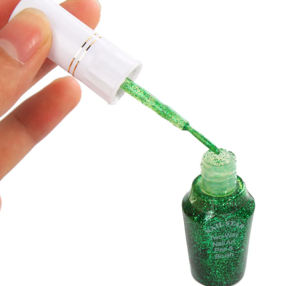 24 цвета двухсторонняя ручка для ногтей и щетка УФ-гель красоты Бесплатная