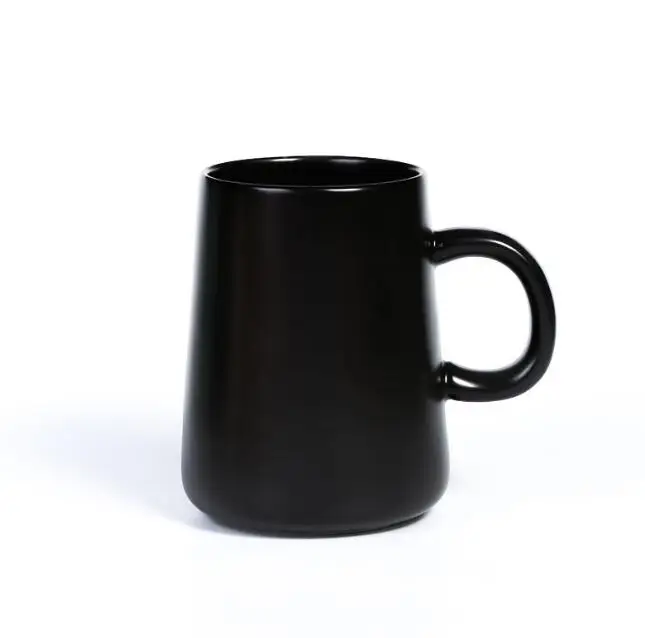 Black Керамическая кофейная кружка большой вместимости для чая кофейная кружка чашка персонализированные кружки для женщин подарок молочная чашка - Цвет: Black