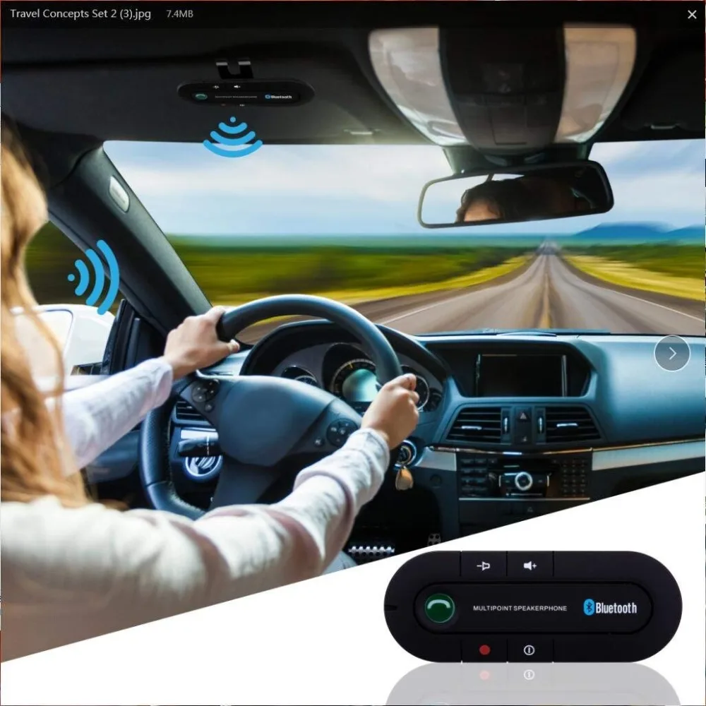 Беспроводной автомобильный комплект громкой связи Bluetooth Колонка Солнцезащитный