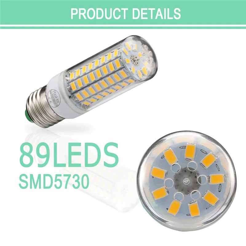 ARILUX Теплый/чистый свет 89 LED E27 E14 B22 GU10 G9 SMD5730 умный IC Кукуруза Светодиодная лампа