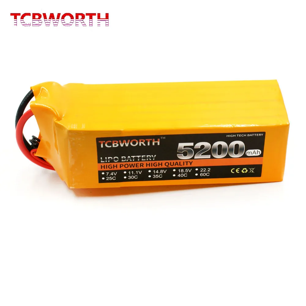 Батарея TCBWORTH RC LiPo 6S 22 2 V 5200mAh 30C Дрон для радиоуправляемого самолета квадрокоптера