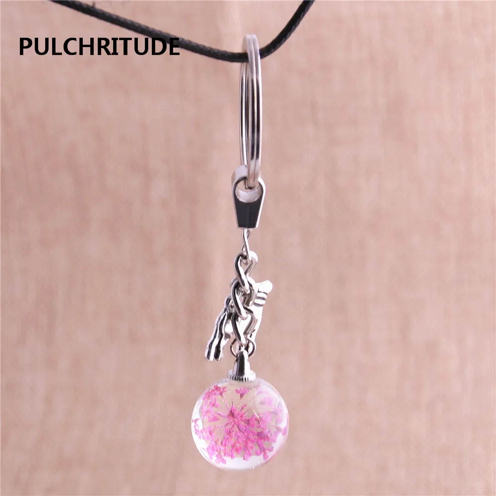 PULCHRITUDE 2 шт./лот металлический брелок хрустальный стеклянный шар кулон с