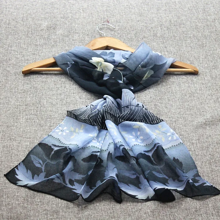 Оптовая продажа по 10 шт. 100% чистый Шелковый жорет платок для шарфа цвет: как на