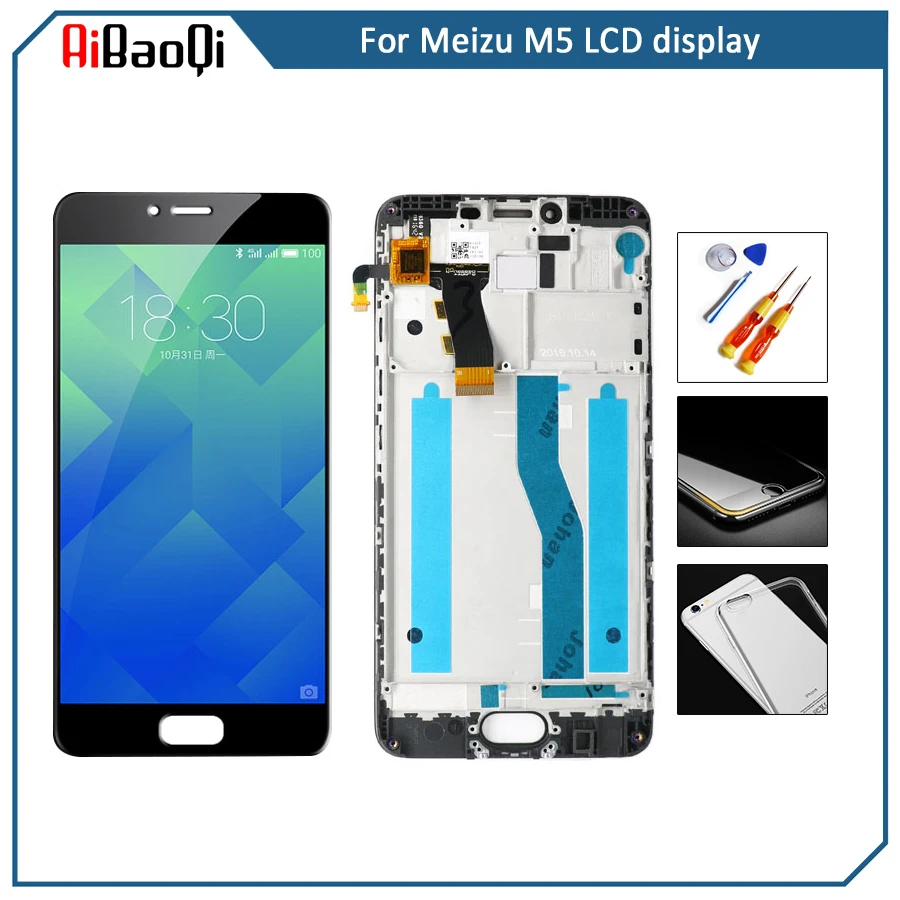 ЖК-экран 5,2 дюйма для Meizu M5, сенсорный экран с дигитайзером для Meizu m5, M611D, M611A, M611Y, M611H, рамка в сборе, запасные части