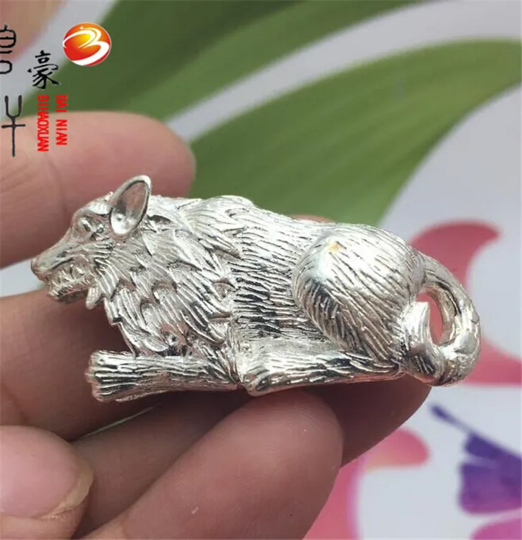 S925 чистого серебра Спайк человек ожерелье Спайк моделирование кости серебряные зубы инкрустация волк собака украшения