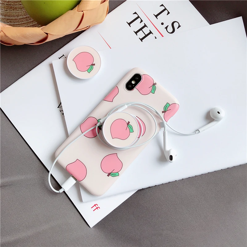 GlamPhoneCase новейший милый розовый персиковый чехол для iPhone X 8 plus 7 s 6 6s 6plus стильный