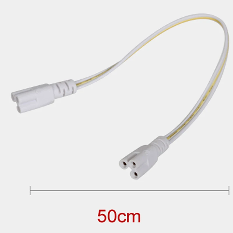 50cm Cable T5 T8 Led Tube Light 220V Lamp Switch Cable EU Standard Connector Cable for Integrated Tube Light Adapter Wall Lamp Home Light - Испускаемый цвет: 50cm Cable
