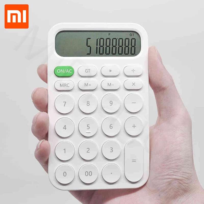 Новый оригинальный калькулятор Xiaomi Mijia MIIIW 12 битный светодиодный дисплей ABS