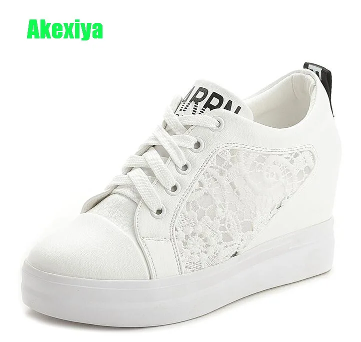 Akexiya/женская повседневная обувь на шнуровке женская плоской платформе