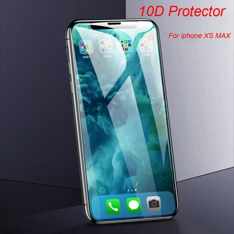 Защитное стекло 10D для iPhone 6 6s 7 8 plus XR X XS Xs Max|Защитные стёкла и плёнки телефонов| |