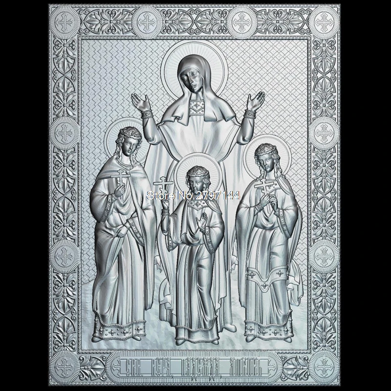 

3d-фигурка «мученицы вера, надежды и любовь» и их мать София, модель STL для ЧПУ в формате STL