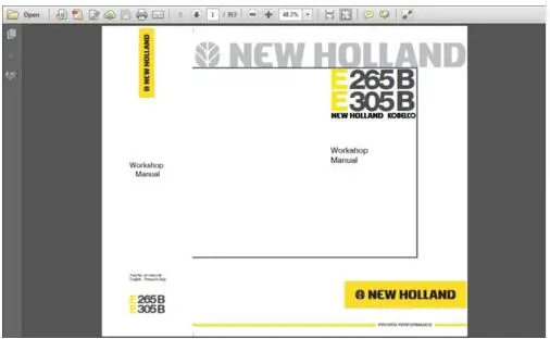 Руководства по обслуживанию New Holland|manual| |