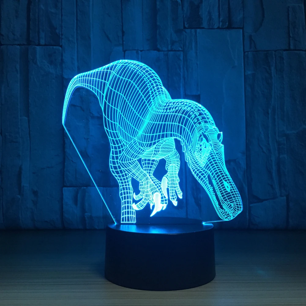 3D USB моделирование динозавров настольная лампа светодиодный ночные светильники 7