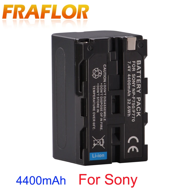 4400 mAh Half decoded литий ионная высокое Ёмкость Перезаряжаемые Батарея для sony F750 NP F770